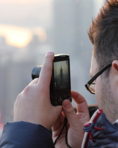 It was crowded, so I took a pic of this guy's pic of the Empire State Building.