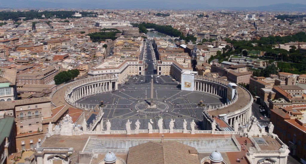 View of Saint Peter's Square from the top of the Vatican.
